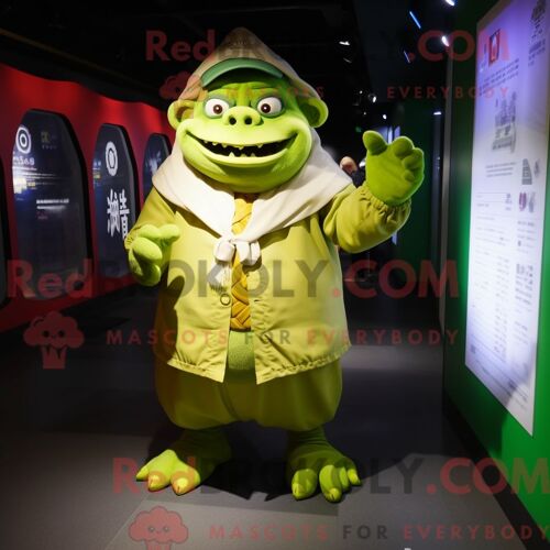 Costume Mascotte Redbrokoly De Tan Sow Habillé Avec Un Body Et Des Lunettes De Soleil