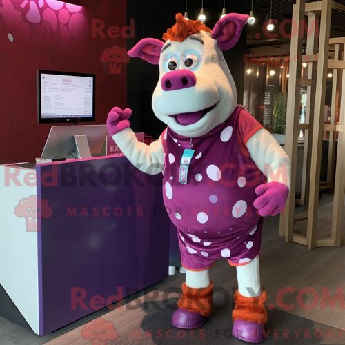 Costume Mascotte Redbrokoly De Cygne Gris Habillé Avec Une Jupe Plissée Et Des Broches