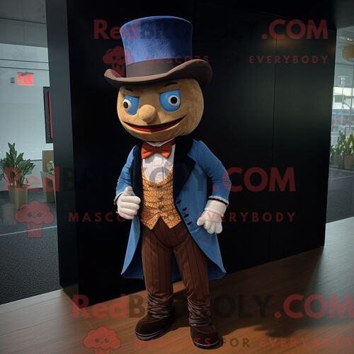 Personnage De Costume De Mascotte Redbrokoly De Fer À Cheval Habillé Avec Une Veste De Costume Et Des Noeuds Papillons