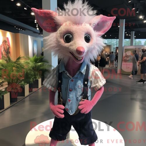 Costume De Mascotte Redbrokoly De Pingouin Bleu Marine Habillé Avec Un Short De Course Et Des Chapeaux