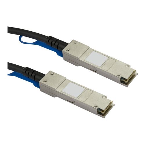 StarTech.com Câble QSFP+ à connexion directe de 5 m - Conforme à MSA - Cordon QSFP+ 40G - Câble Twinax passif - Câble DAC - Câble d'attache directe 40GBase - QSFP+ verrouillé pour QSFP+ verrouillé - 5 m - twinaxial - SFF-8436 - passif - noir