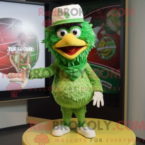 Costume De Mascotte Redbrokoly De Flèche D Amour Jaune Citron Habillé Avec Une Robe Fourreau Et Des Pinces À Cheveux