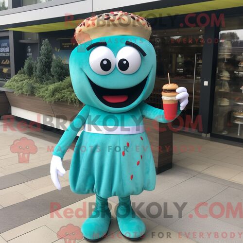 Costume Mascotte Redbrokoly De Raie Bleue Personnage Habillé D Une Robe Portefeuille Et De Montres