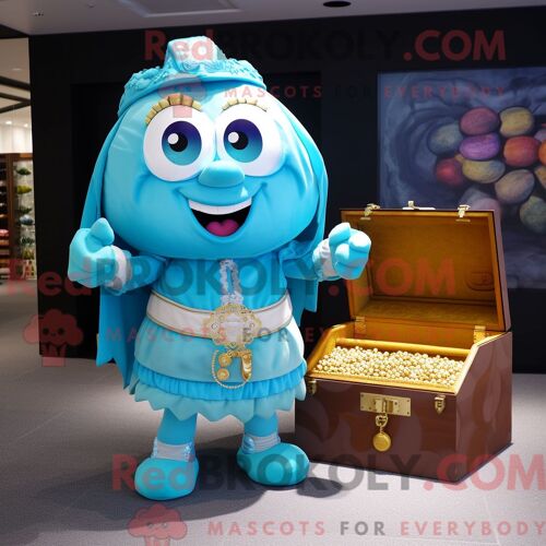 Personnage De Costume De Mascotte Redbrokoly De Haricot Vert Bleu Habillé Avec Une Veste Et Des Pinces À Chaussures