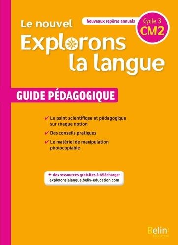 Français Cm2 Le Nouvel Explorons La Langue - Guide Pédagogique