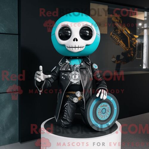 Costume De Mascotte Redbrokoly De Crâne Jaune Citron Habillé Avec Un T-Shirt Graphique Et Des Pochettes