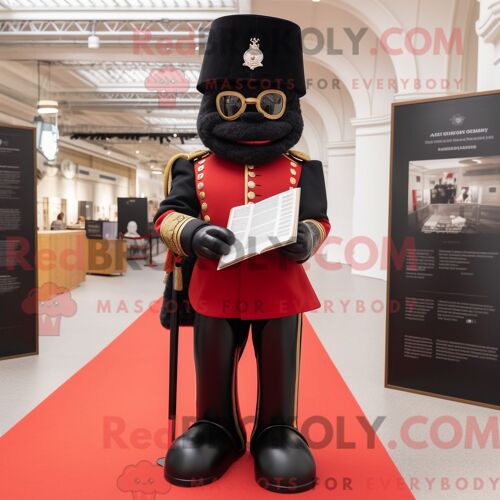 Costume Mascotte Redbrokoly De Croissant Aux Olives Personnage Habillé D Un Pull Et De Broches