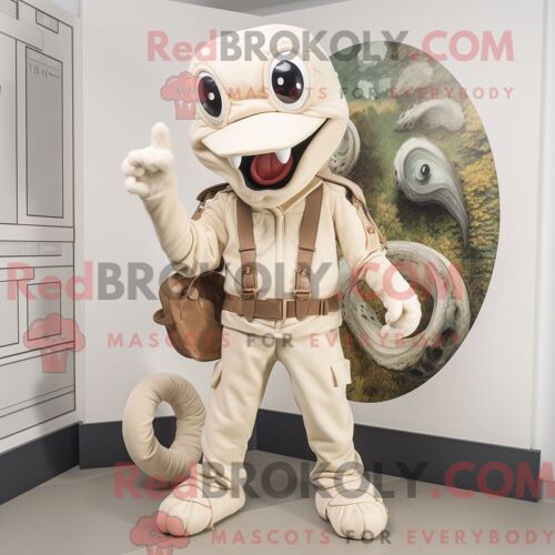 Mascotte Redbrokoly D Asperges Beiges Costume De Personnage Habillé Avec Un Blazer Et Des Ceintures