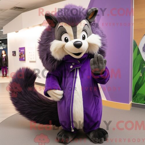 Costume Mascotte Redbrokoly De Betterave Bleu Sarcelle Habillé D Un Coupe-Vent Et De Montres Intelligentes