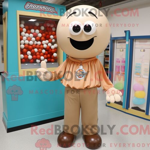 Costume De Mascotte Redbrokoly De Mort-Vivant Gris Habillé Avec Une Jupe Longue Et Des Cravates