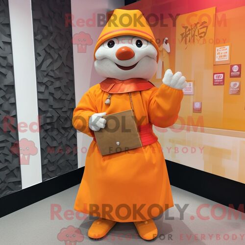Costume Mascotte Redbrokoly De Mandarin Habillé D Une Jupe-Culotte Et De Portefeuilles