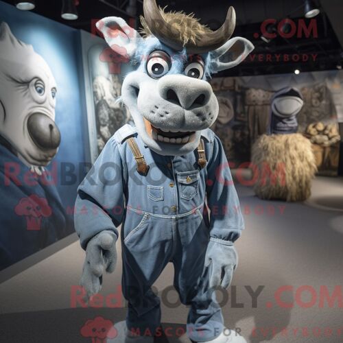 Costume Mascotte Redbrokoly De Guépard Beige Personnage Habillé Avec Un Col Roulé Et Des Anneaux