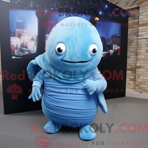 Costume De Mascotte Redbrokoly Chupacabra Jaune Citron Personnage Habillé D Une Chemise En Chambray Et De Boutons De Manchette