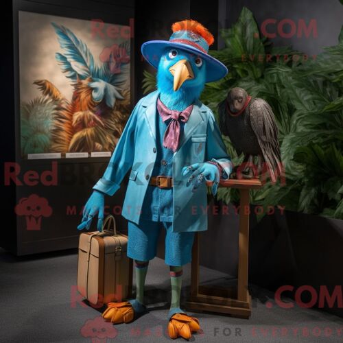 Costume Mascotte Redbrokoly De Dingo Orange Personnage Habillé Avec Une Robe Midi Et Des Pinces À Chaussures