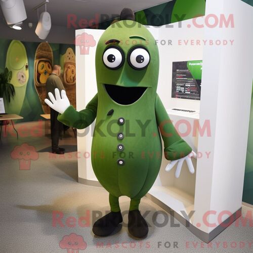 Personnage De Costume De Mascotte Redbrokoly D Olive Doctor Habillé Avec Des Leggings Et Des Boutons De Manchette