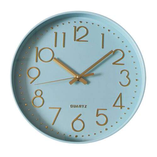 Emde - Horloge color block bleu ciel 30,5cm - Bleu