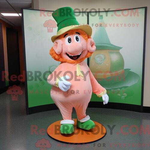 Costume De Mascotte Redbrokoly De Chapeau De Lutin De Pêche Personnage Habillé Avec Une Couverture Et Des Pinces À Chaussures