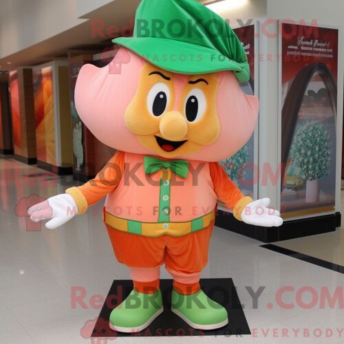Costume De Mascotte Redbrokoly De Chapeau De Lutin De Pêche Personnage Habillé Avec Une Couverture Et Des Pinces À Chaussures