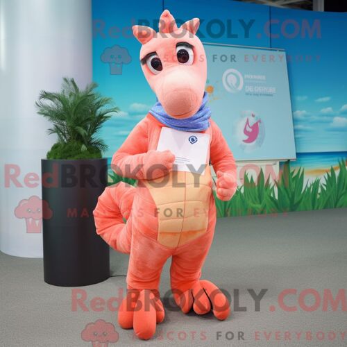 Costume Mascotte Redbrokoly De Cyclope Rose Personnage Habillé Avec Une Barboteuse Et Des Boucles D Oreilles