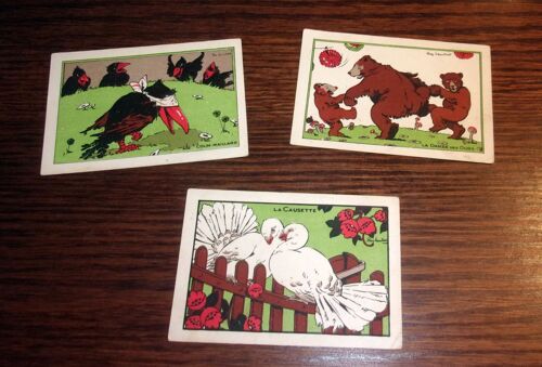 Lot De 3 Images Raylambert : La Danse Des Ours-Colin Maillard Et La Causette