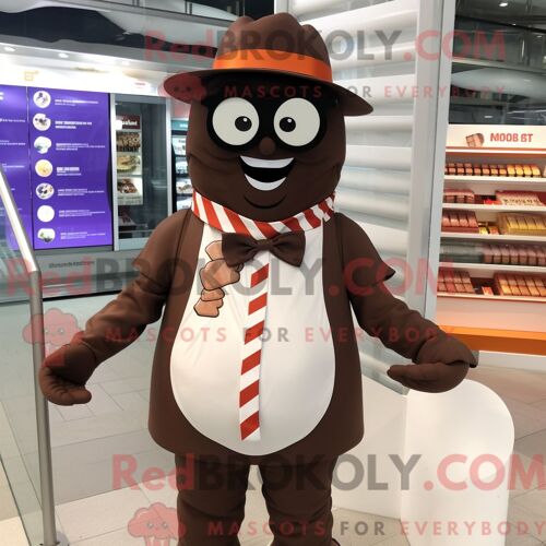 Costume De Mascotte Redbrokoly De Boeuf Vert Wellington Habillé D Un Chemisier Et De Montres Intelligentes