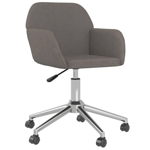 Chaise fauteuil siège pivotante de bureau informatique étude foncé tissu gris Helloshop26 02_0024126