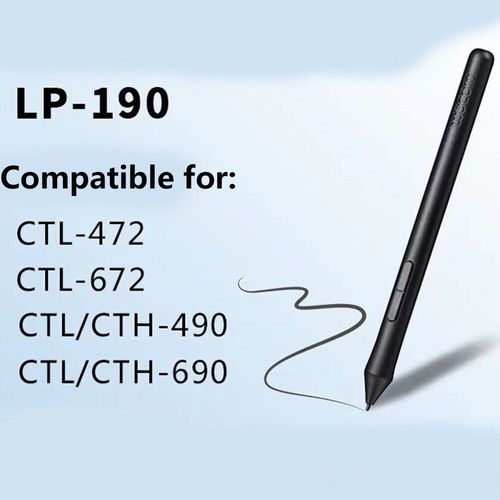 Stylo numérique 2K LP-190-0K/KP-504/KP-501E/LP-1100/Pro Pen KP-505 3D pour Wacom Intuos,Cintiq,ature ileStudio,tablettes de dessin - Type LP-[190]-0K