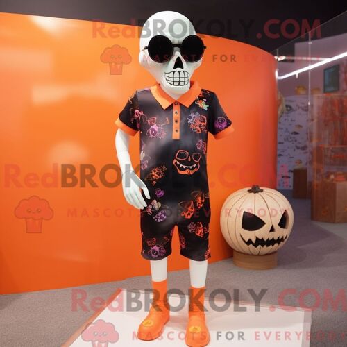 Costume De Mascotte Redbrokoly Peach Undead Habillé Avec Un Maillot De Bain Une Pièce Et Des Lunettes De Soleil