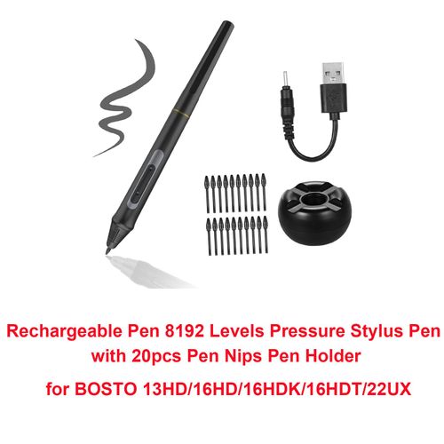 BOSTO-Stylo numérique aste,8192 recyclable,stylet à pression pour BOSTO 13HD,16HD,16HDK,16HDT,22 affiliés - Type Rechargeable Pen #A