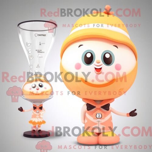 Costume Mascotte Redbrokoly De Sablier Pêche Personnage Habillé Avec Un Maillot De Bain Une Pièce Et Des Bagues