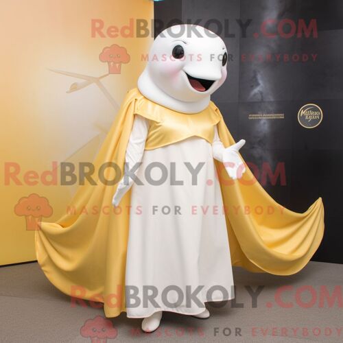 Mascotte Redbrokoly De Personnage Orange Mango Habillé Avec Une Jupe Plissée Et Des Montres Bracelet