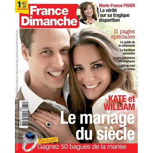 France Dimanche 3374 .Pisier.Kate Et William.Celarie.Nougaro.Foly.Delon.Drouard