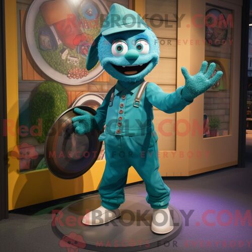 Costume De Mascotte Redbrokoly De Pygargue À Tête Blanche Bleu Sarcelle Habillé Avec Un Short De Course Et Des Lunettes De Soleil