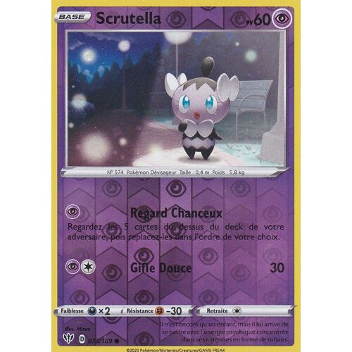 Carte Pokemon - Scrutella - 73/189 - Reverse - Épée Et Bouclier 3 Ténèbres Embrasées