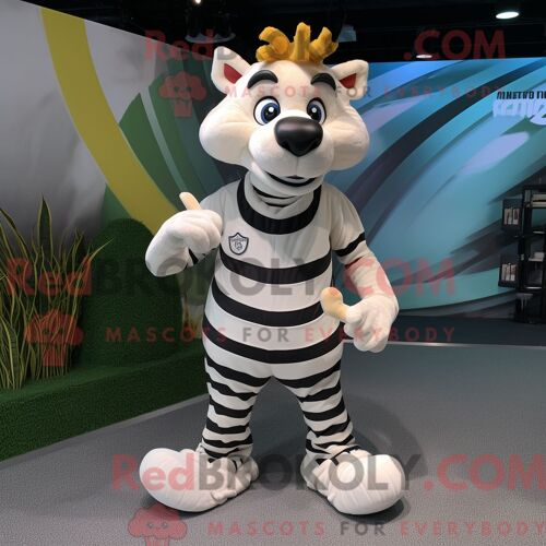 Costume Mascotte Redbrokoly De Méduse Grise Habillé D Un Pantalon Chino Et De Ceintures De Smoking