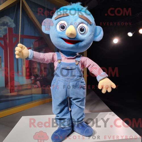 Costume De Mascotte Redbrokoly De Casque De Football Américain De La Marine Personnage Habillé D Une Veste Et De Sacs Fourre-Tout
