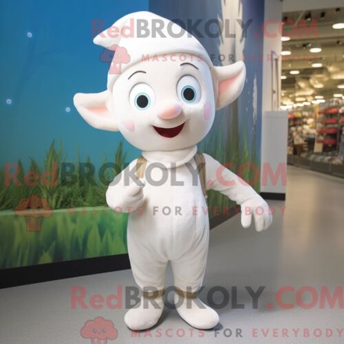 Costume Mascotte Redbrokoly De Boule De Pétanque Personnage Habillé Avec Un Jean Maman Et Des Ceintures De Smoking