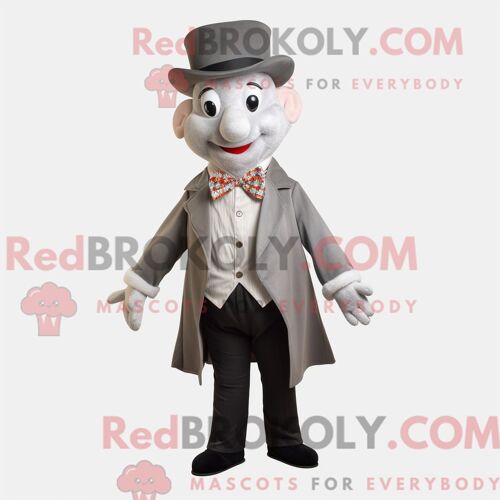 Personnage De Costume De Mascotte Redbrokoly De Fer À Cheval Habillé Avec Une Veste De Costume Et Des Noeuds Papillons