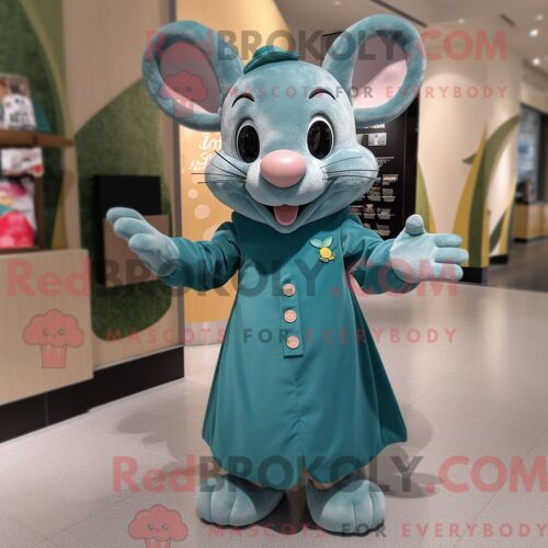 Costume Mascotte Redbrokoly De Chèvre Lavande Habillé Avec Un Blouson Aviateur Et Des Montres Intelligentes
