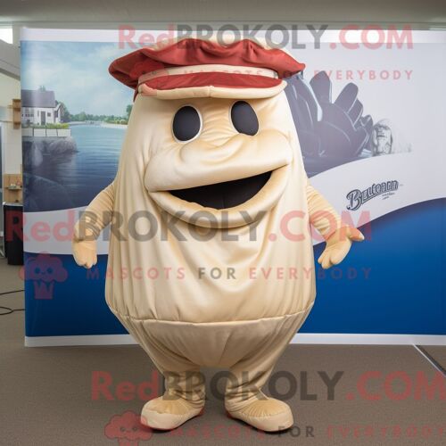 Costume De Mascotte Redbrokoly Tan Beef Wellington Habillé Avec Un Pantalon Capri Et Des Chapeaux