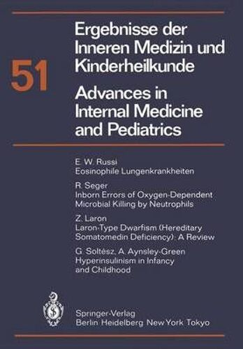 Ergebnisse Der Inneren Medizin Und Kinderheilkunde / Advances In Internal Medicine And Pediatrics