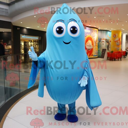 Costume De Mascotte Redbrokoly De Requin Bleu Ciel Habillé D Un Jean Bootcut Et De Montres-Bracelets