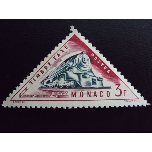 Monaco...Timbre Taxe 3f..Le Train Electrique.