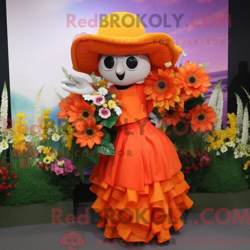 Costume De Mascotte Redbrokoly De Gyro Marron Habillé Avec Une Robe De Soirée Et Des Cravates