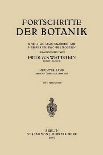 Fortschritte Der Botanik