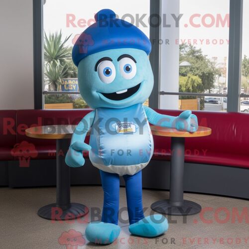 Personnage De Costume De Mascotte Redbrokoly De Sandwich Au Porc Effiloché Jaune Citron Habillé Avec Une Veste Et Des Pinces À Cheveux