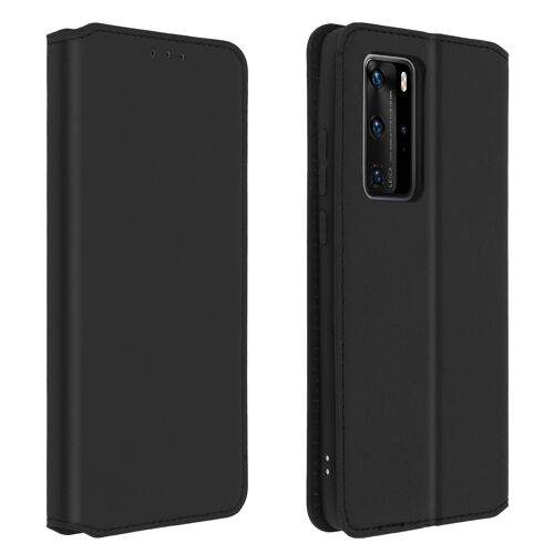 Housse Huawei P40 Pro Étui Folio Portefeuille Fonction Support noir