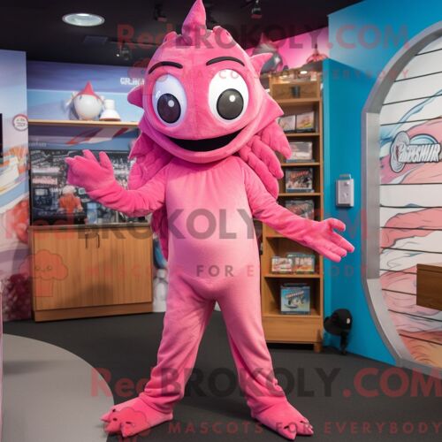 Costume Mascotte Redbrokoly De Gosling Orange Habillé D Un Maillot De Bain Et De Sacs Messager