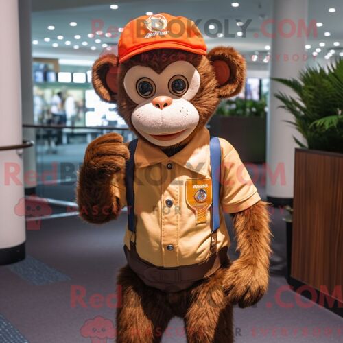 Personnage De Costume De Mascotte Redbrokoly De But De Football Noir Habillé Avec Un Pantalon Habillé Et Des Ceintures De Smoking