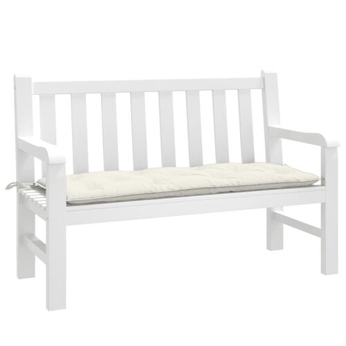 Vidaxl Coussin De Banc De Jardin Crème Mélangé 120x50x7 Cm Tissu